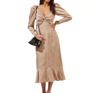 Lainie Printed Cutout Midi Dress